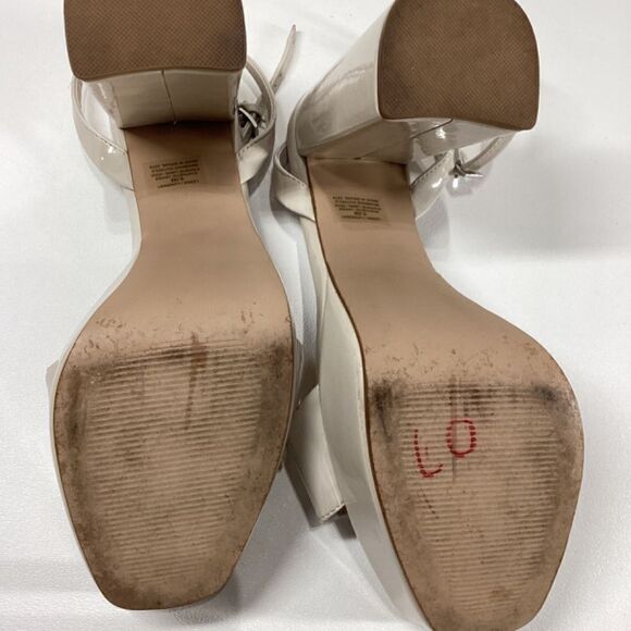 Steve‎ Madden lessa Patent leather open toe ankle strap Block heel sandal - Picture 15 of 16